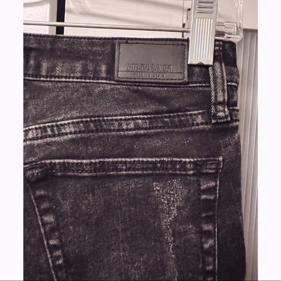 Zara Super Stretch Denim Skinny Jeans Charcoal - Picture 5 of 6